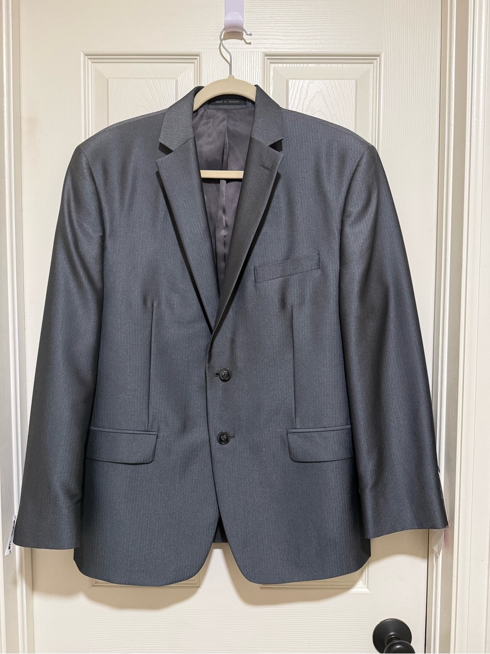 Calvin Klein Charcoal Gray Two-Button Suit Jacket